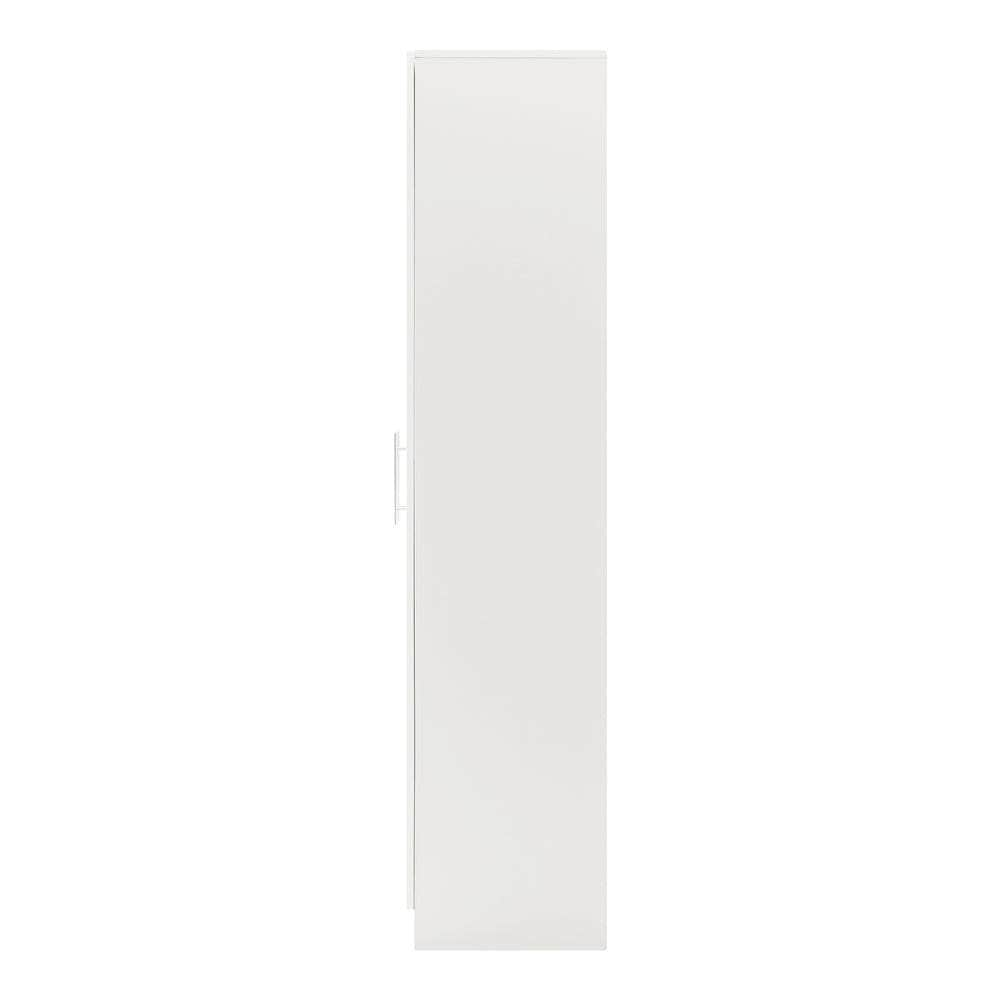 Wardrobe Large 2 Doors 4 Shelves White