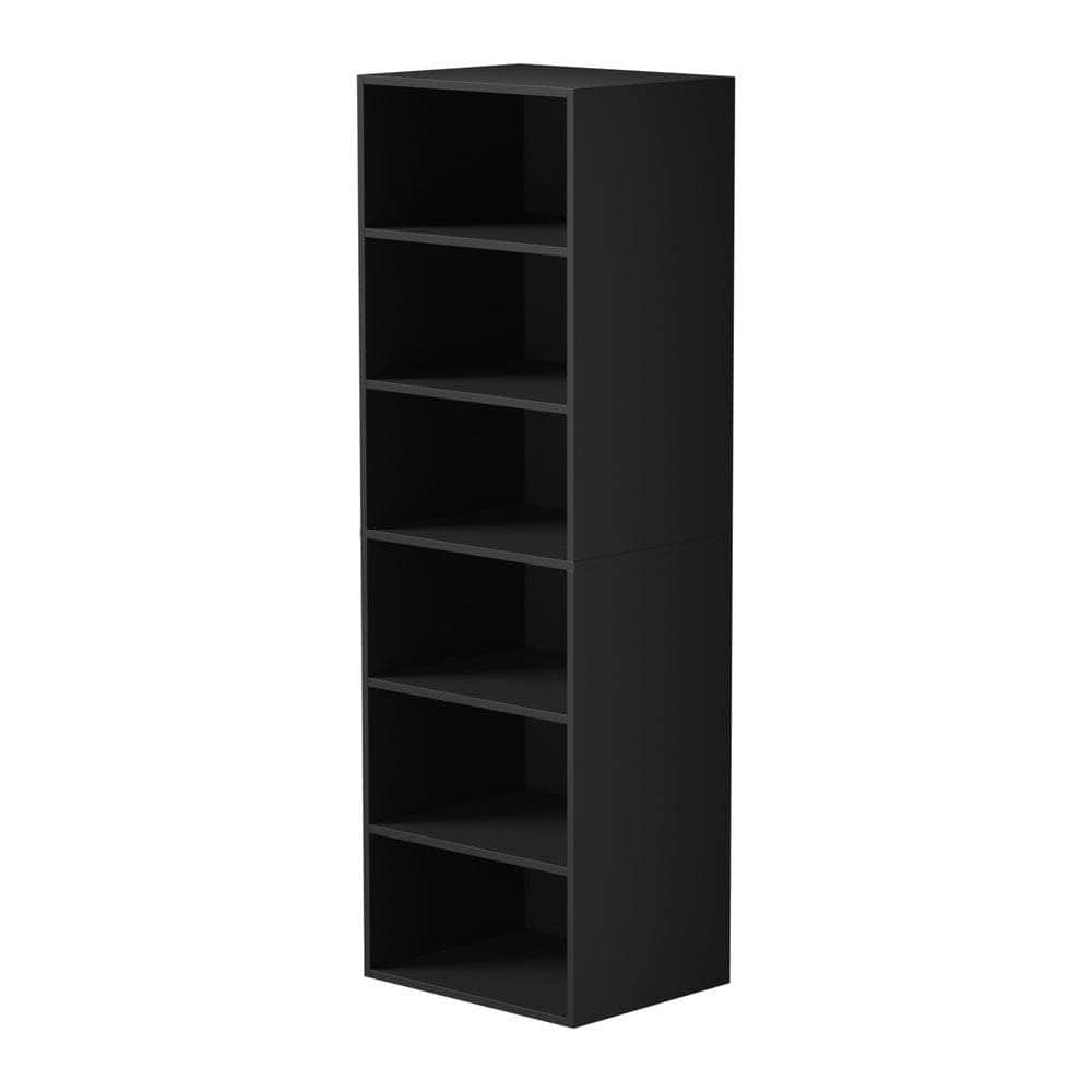 Wardrobe Shelf Unit 6 Shelves Black