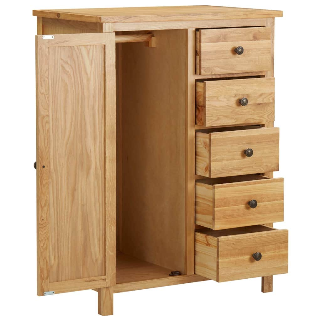 Wardrobe Solid Oak Wood