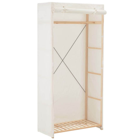 Wardrobe Storage White Fabric