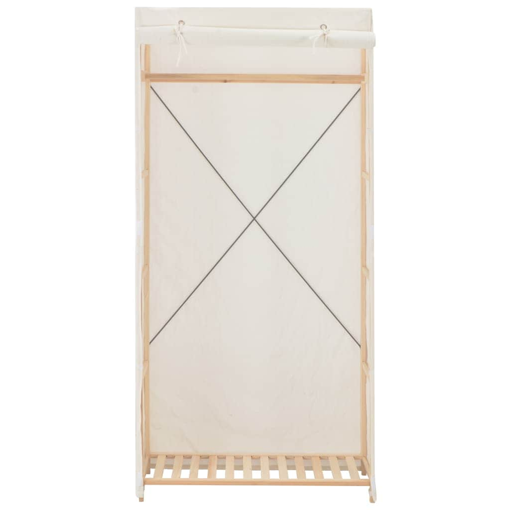 Wardrobe Storage White Fabric