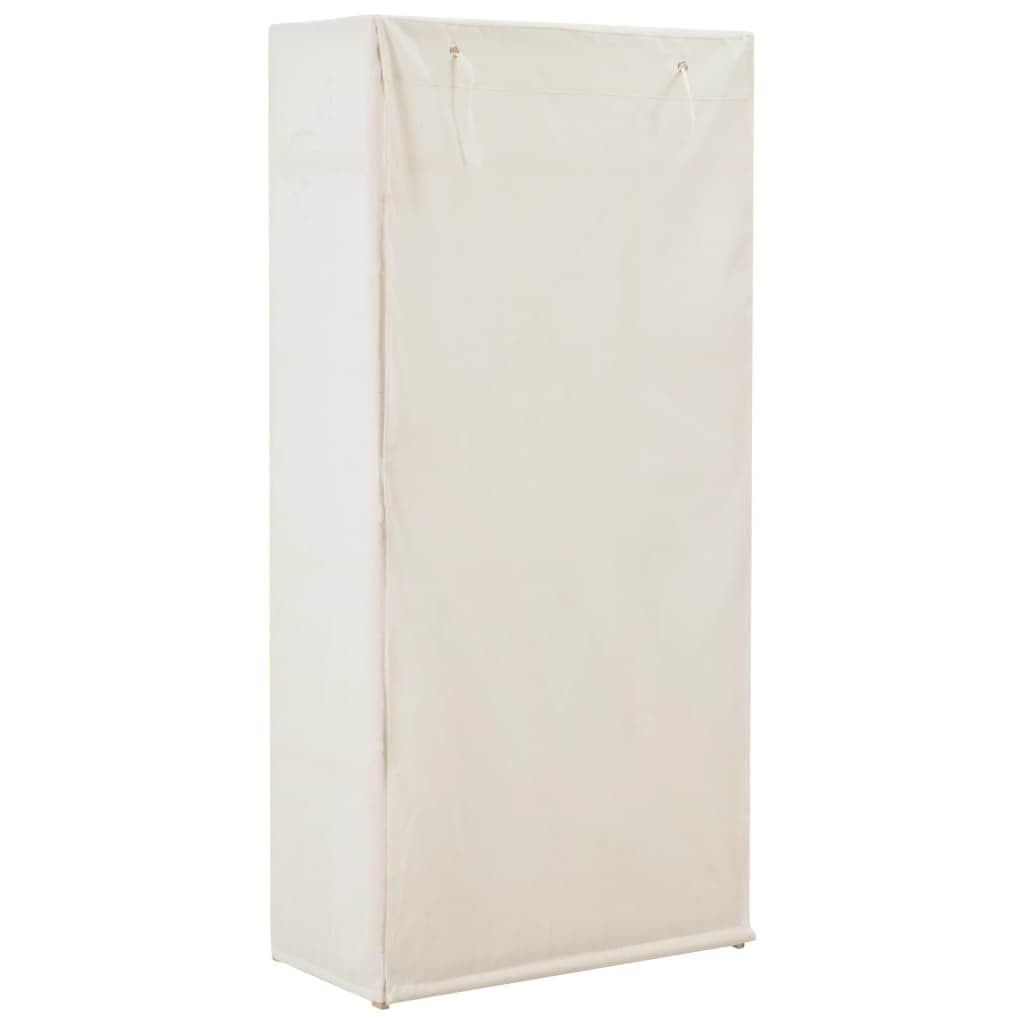 Wardrobe Storage White Fabric