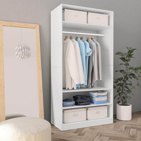 Wardrobe White Chipboard