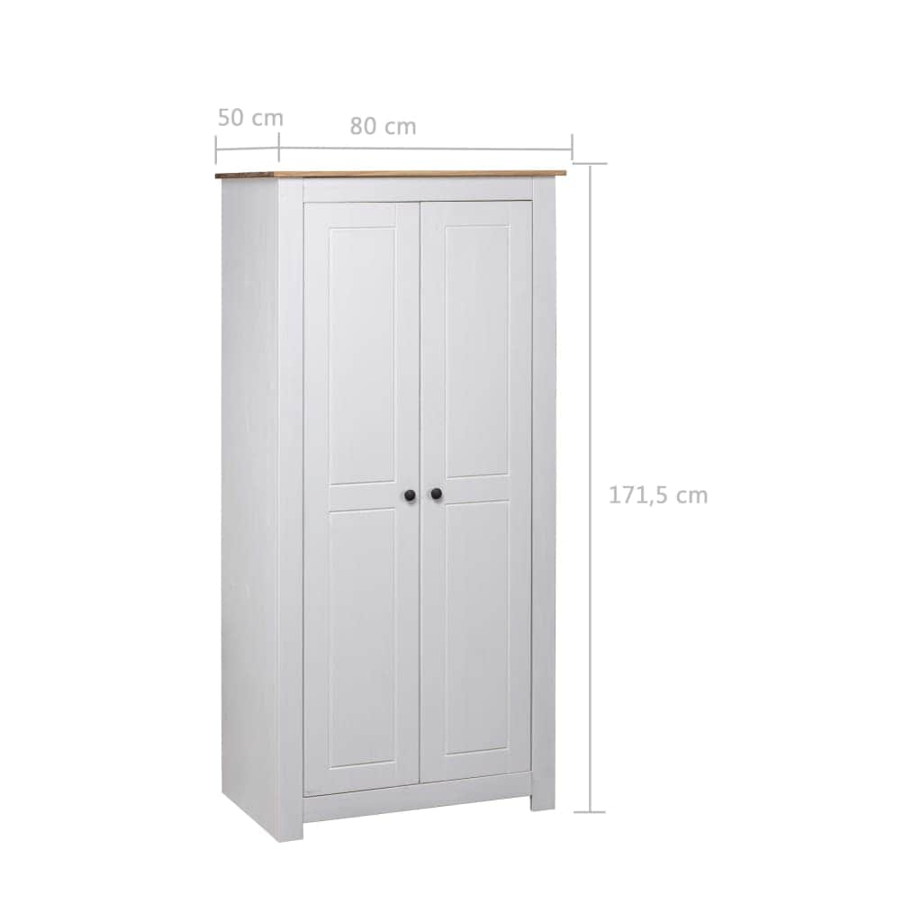 Wardrobe White Solid Pine Panama Range