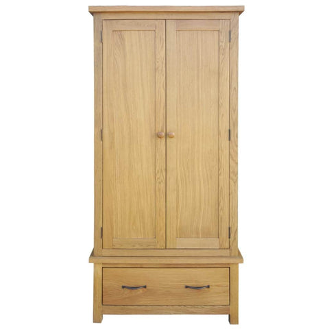 Wardrobe with 1 Drawer  Solid Oak Wood