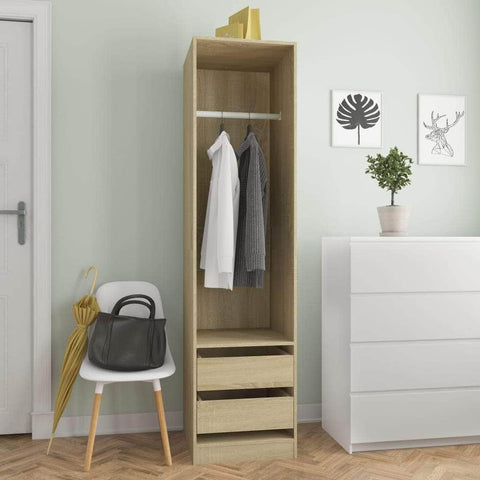 Wardrobe with Drawers Sonoma Oak Chipboard