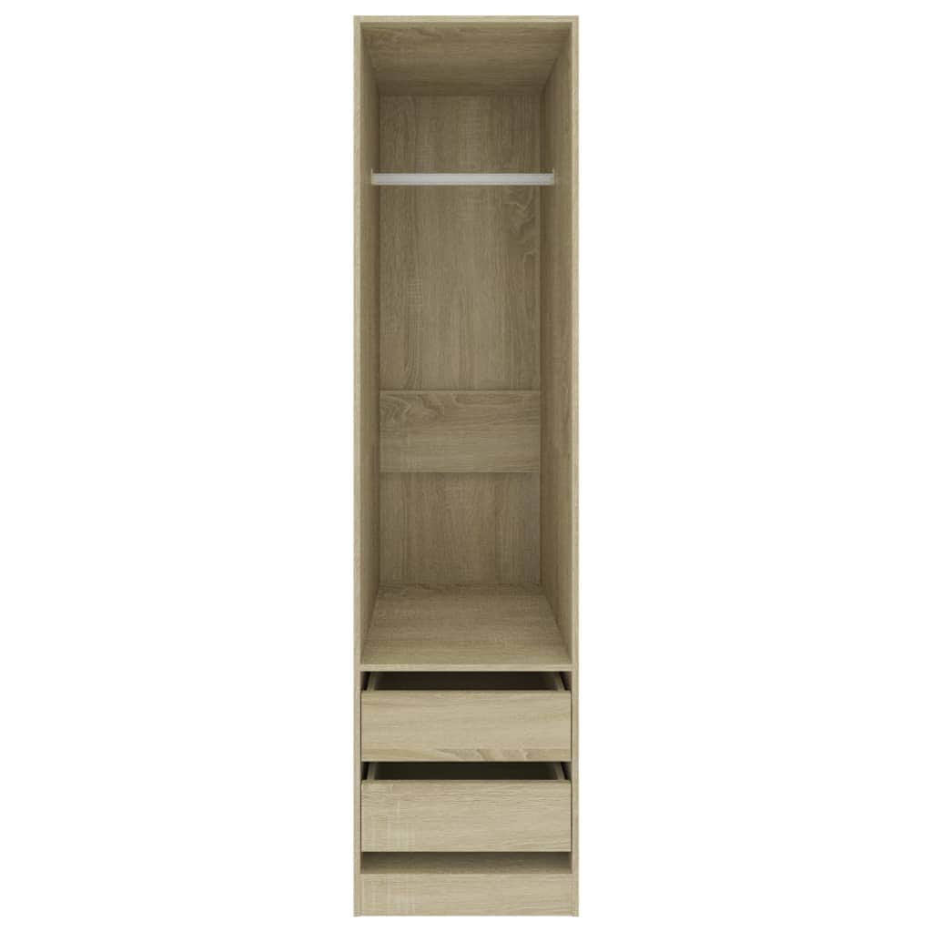 Wardrobe with Drawers Sonoma Oak Chipboard