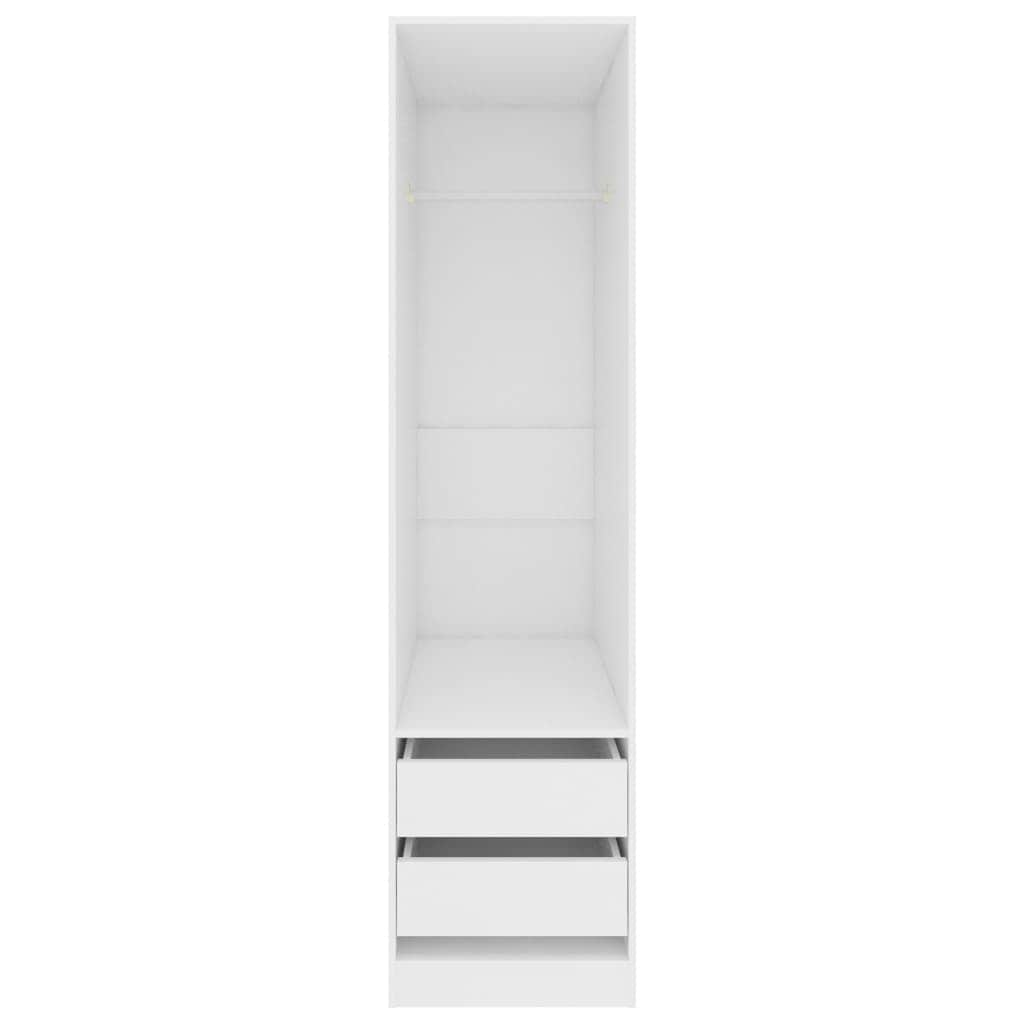 Wardrobe with Drawers White  Chipboard