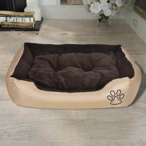 Warm Dog Bed with Padded Cushion L