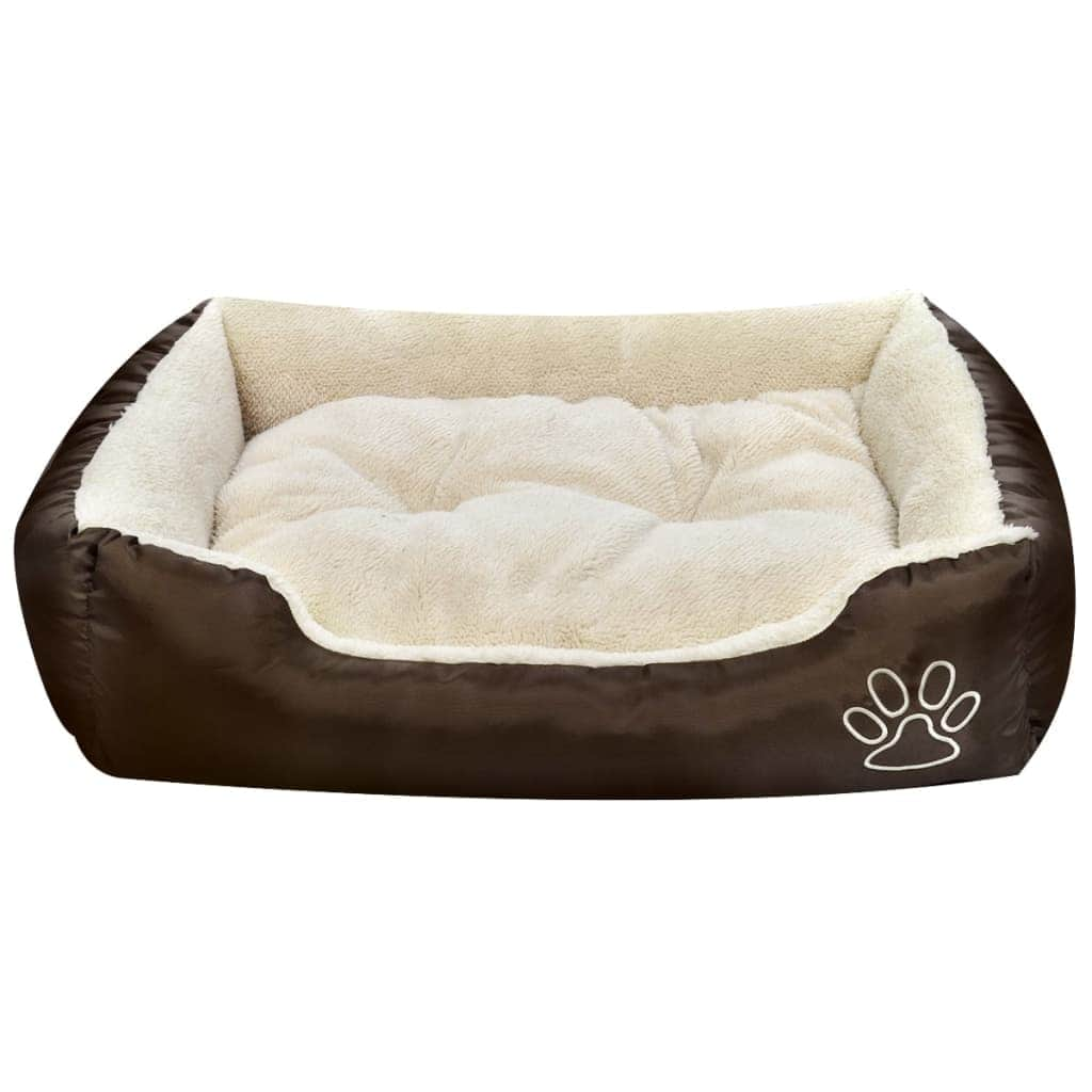 Warm Dog Bed with Padded Cushion L