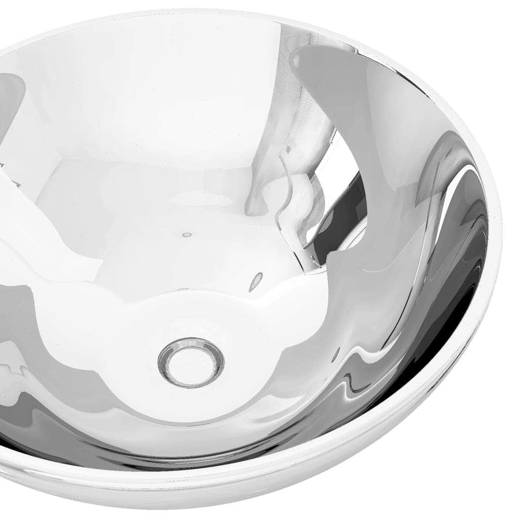 Wash Basin Ceramic Silver