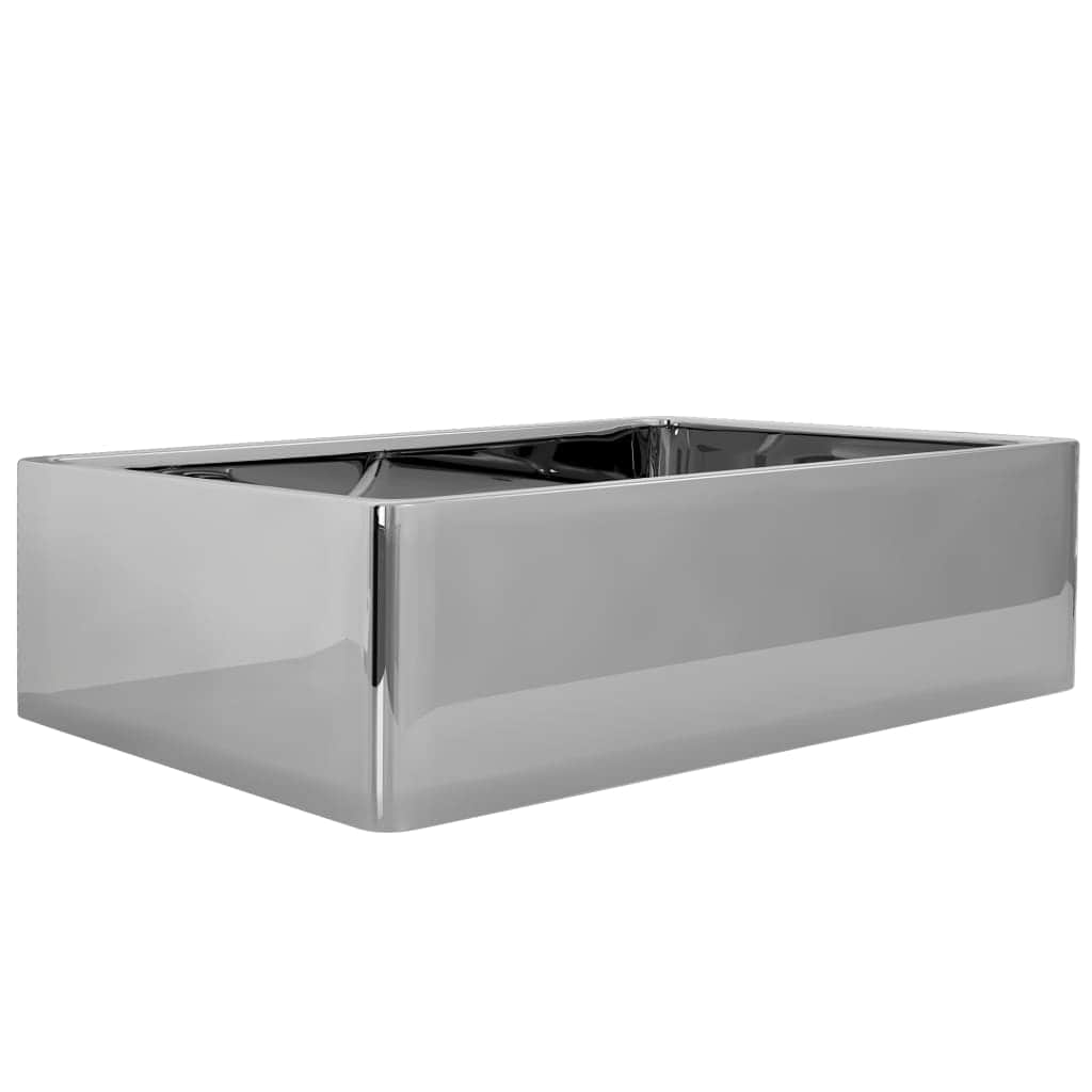 Wash Basin Ceramic - Silver