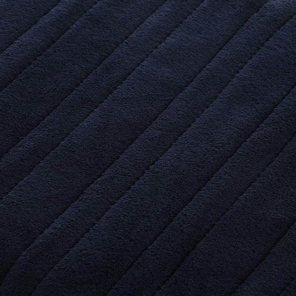 Washable Electric Heated Throw Rug Flannel Fleece Sherpa Black