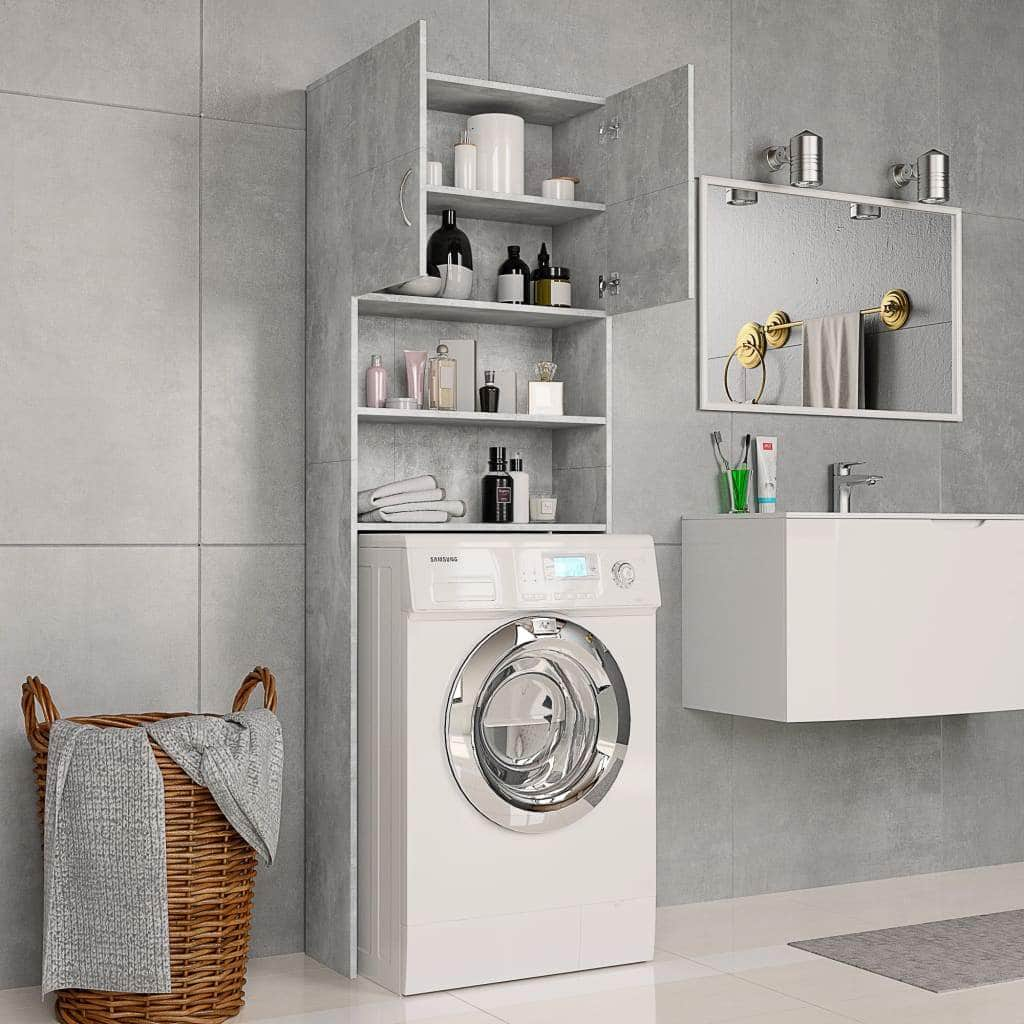 Washing Machine Cabinet Concrete Grey Chipboard