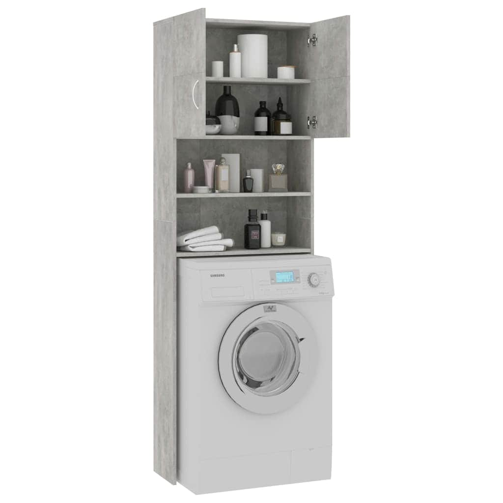 Washing Machine Cabinet Concrete Grey Chipboard