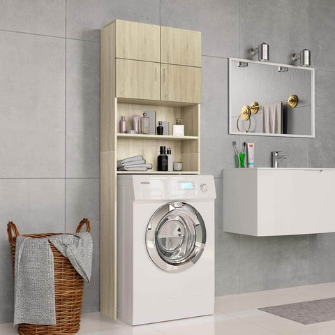 Washing Machine Cabinet Sonoma Oak Chipboard