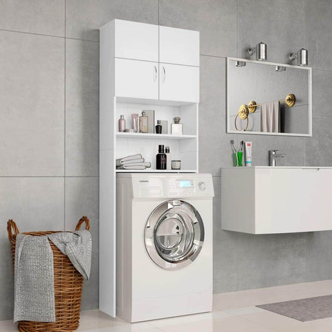 Washing Machine Cabinet White Chipboard