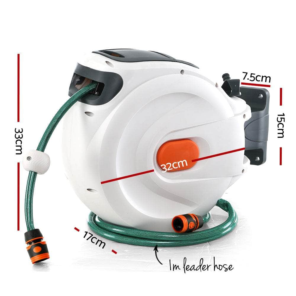 Water Hose Reel 10M Retractable Garden Spray Gun Autorewind