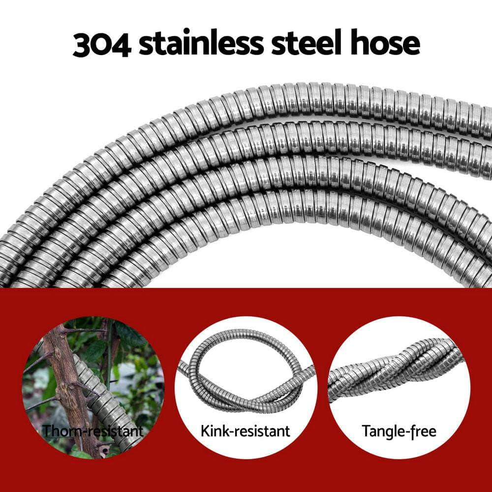 Water Hose Stainless Steel 30M with Spray Nozzle