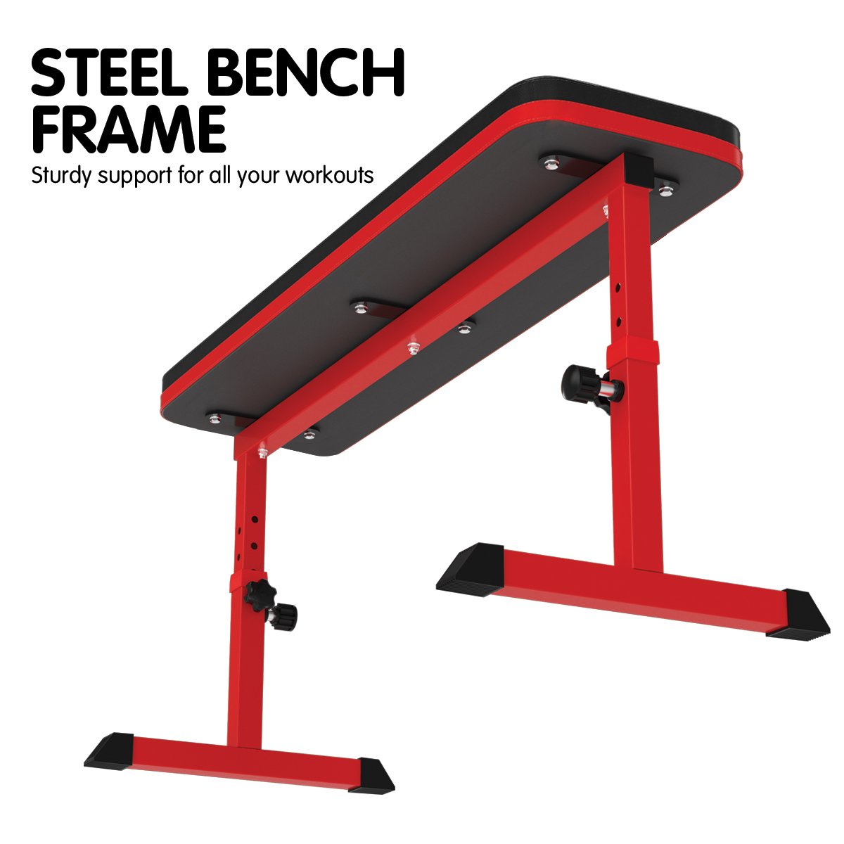 Height-Adjustable Exercise Home Gym Flat Weight Bench