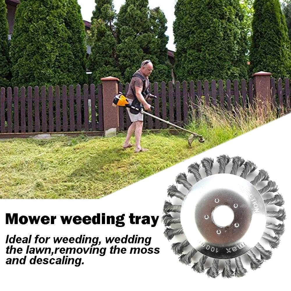 Weed Brush Steel Wire LawnMower Head Garden Trimmer Wheel