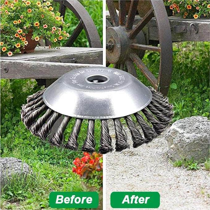 Weed Brush Steel Wire LawnMower Head Garden Trimmer Wheel