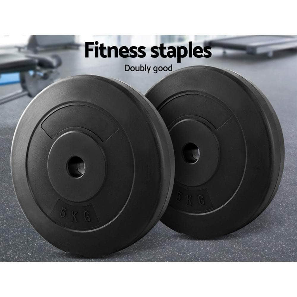 Weight Plates Standard 2X 5Kg Barbell Plate Weight Lifting