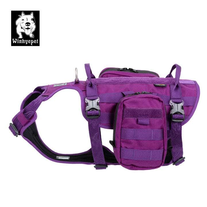 Whinhyepet Military Harness Purple Xl