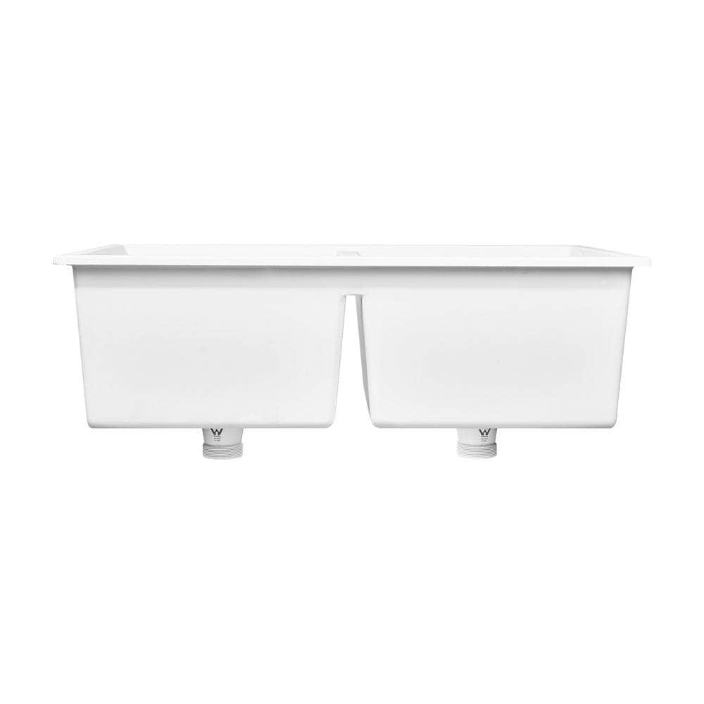 White Basin Sink for Kitchen, Bathroom, and Laundry