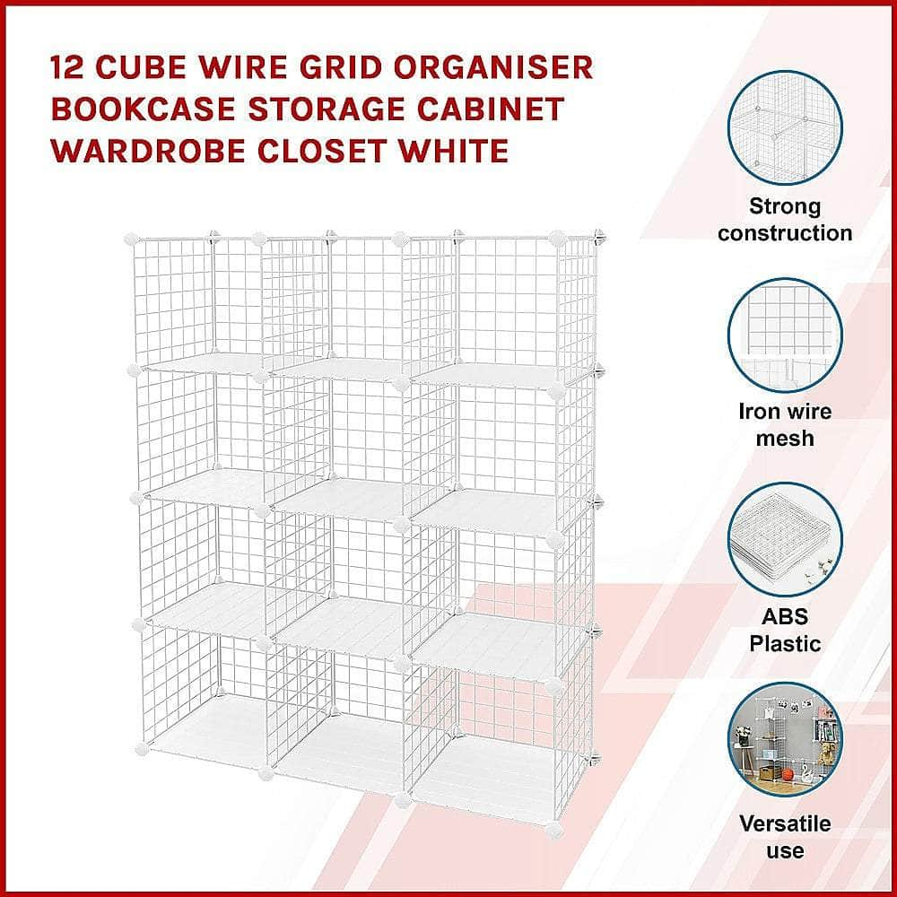 White Cube Bookcase Wardrobe Organizer