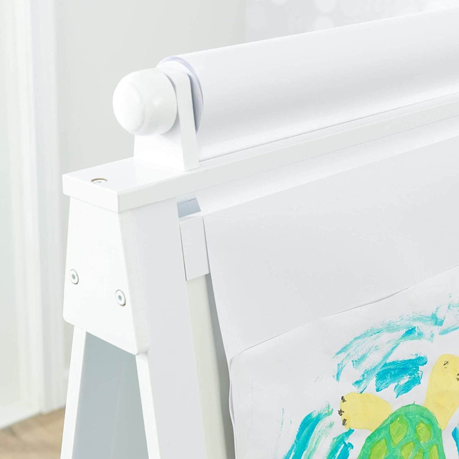 White Deluxe Wood Easel Set For Kids