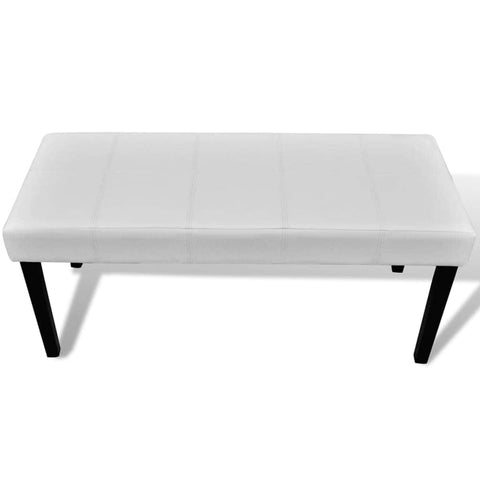 White High Quality Artificial Leather Bench