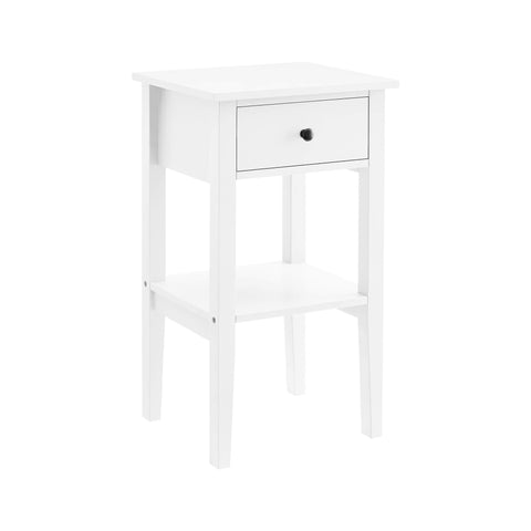 White Rue Nightstand Elegant Side Table