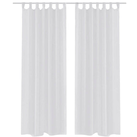 White Sheer Curtain,2 pcs