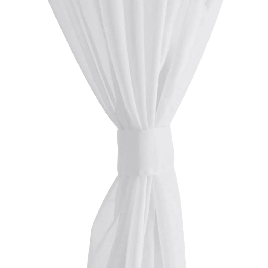 White Sheer Curtain,2 pcs