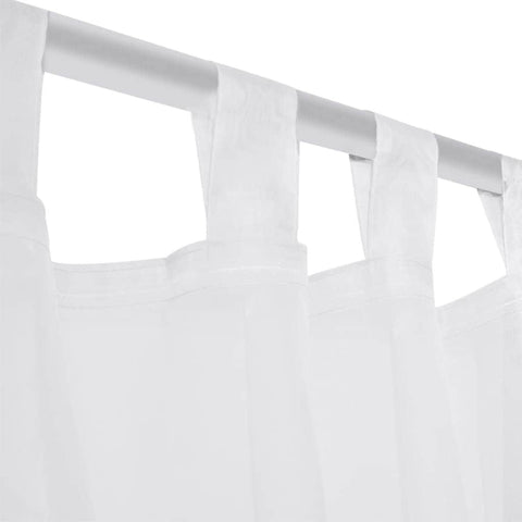 White Sheer Curtain--2  pcs