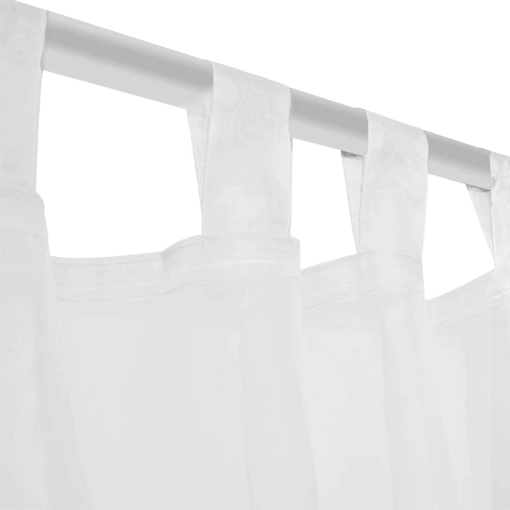 White Sheer Curtain--2pcs