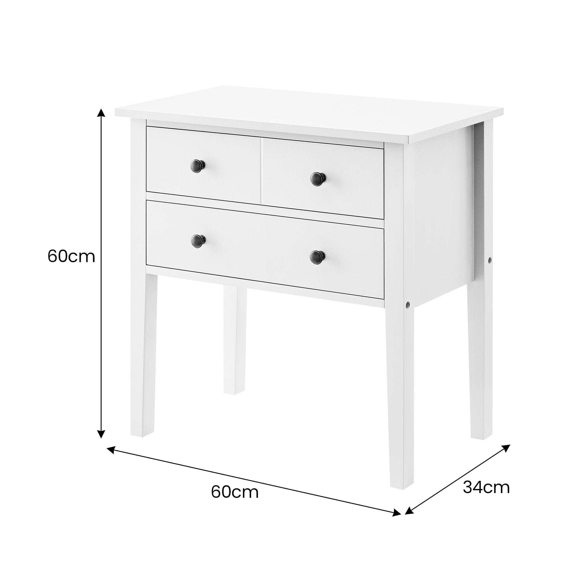 White Sven Nightstand Sleek Bedside Table