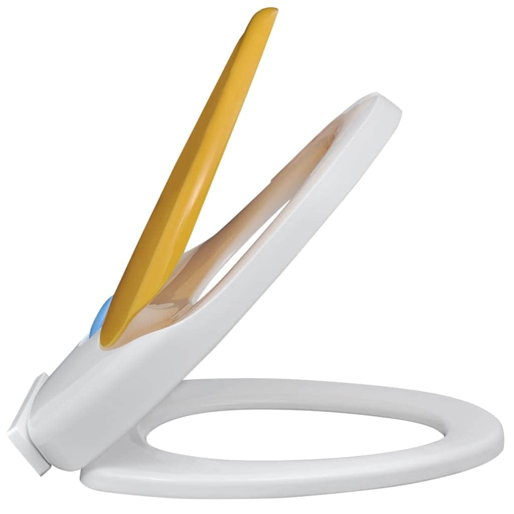 White & Yellow Soft-close Toilet Seat /Children