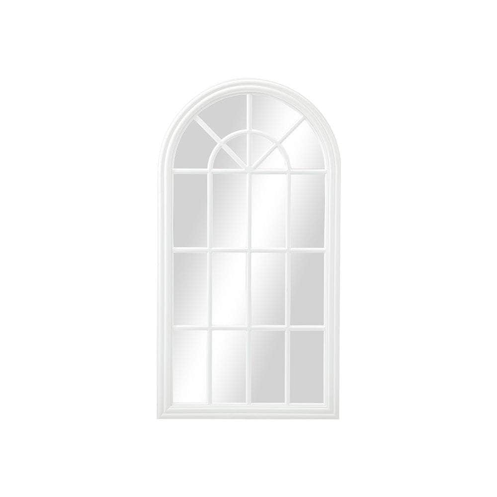 Window Mirror Arched Wall Mirrors 76x51cm Wooden White