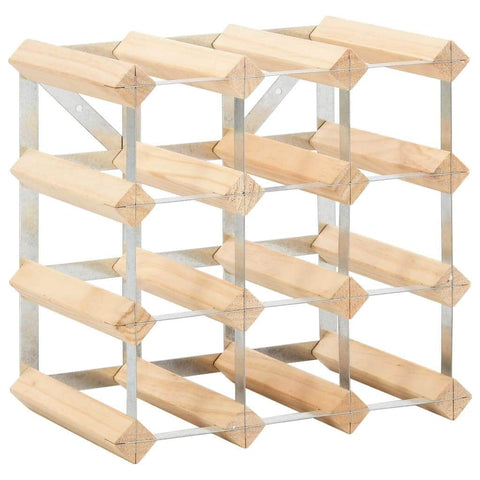 Wine Rack for 12 Bottles Solid Pinewood