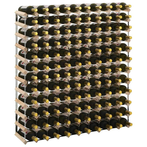 Wine Rack for 120 Bottles Solid Pinewood