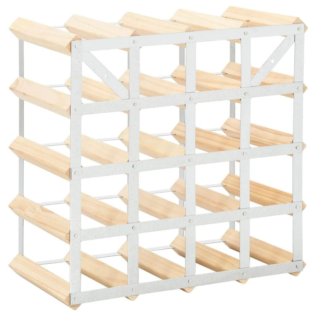 Wine Rack for 20 Bottles Solid Pinewood