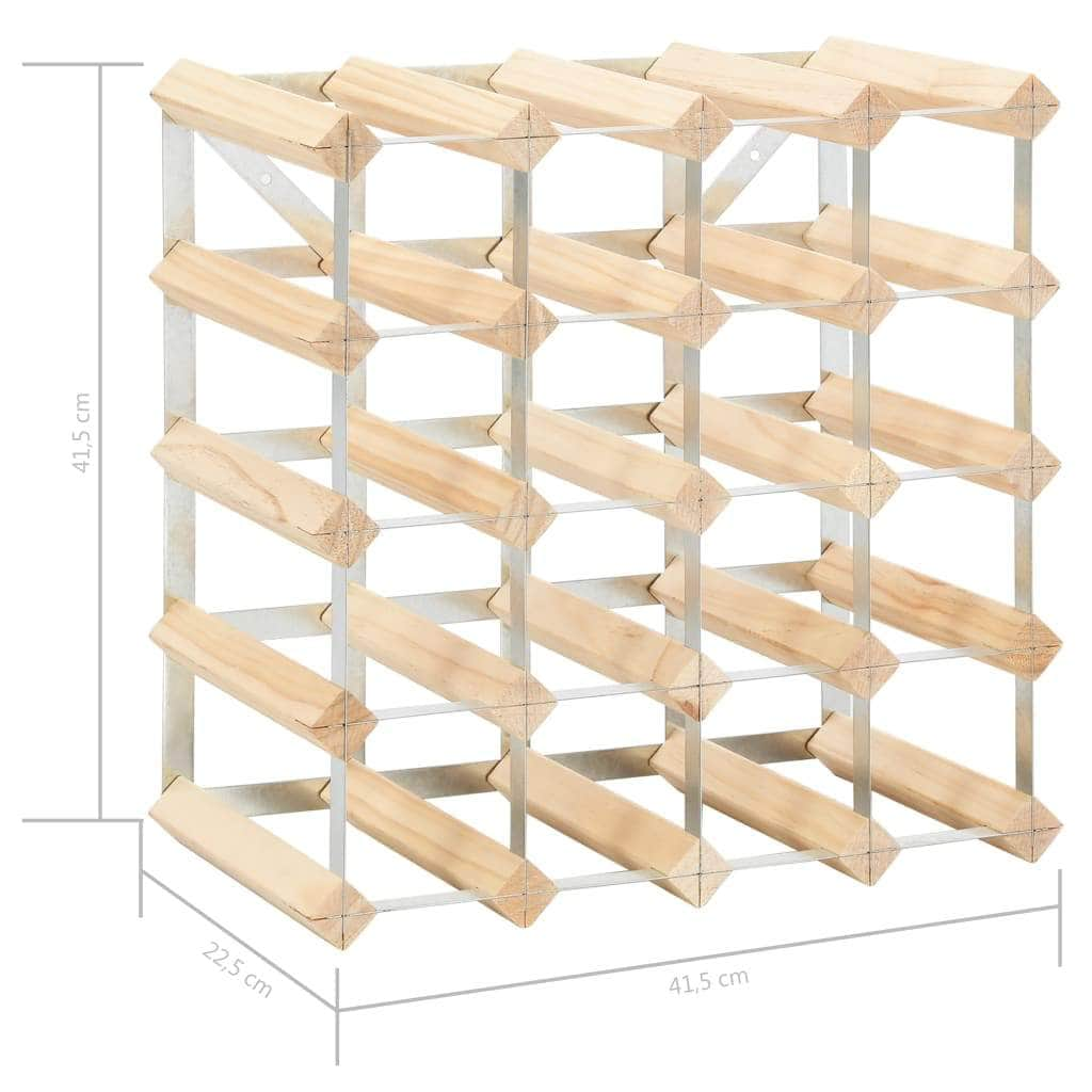 Wine Rack for 20 Bottles Solid Pinewood