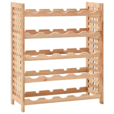 Wine Rack for 25 Bottles Solid Walnut Wood