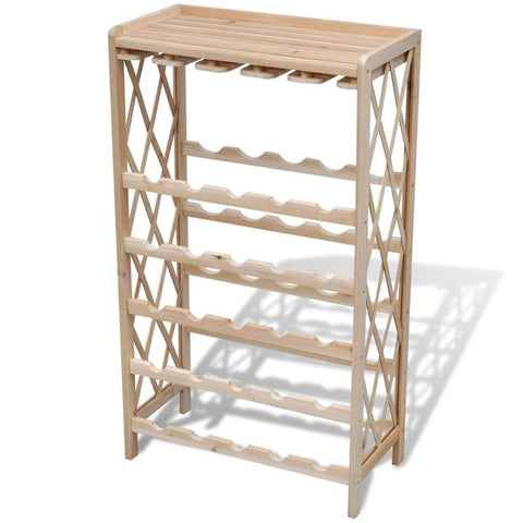 Wine Rack for 25 Bottles Wood