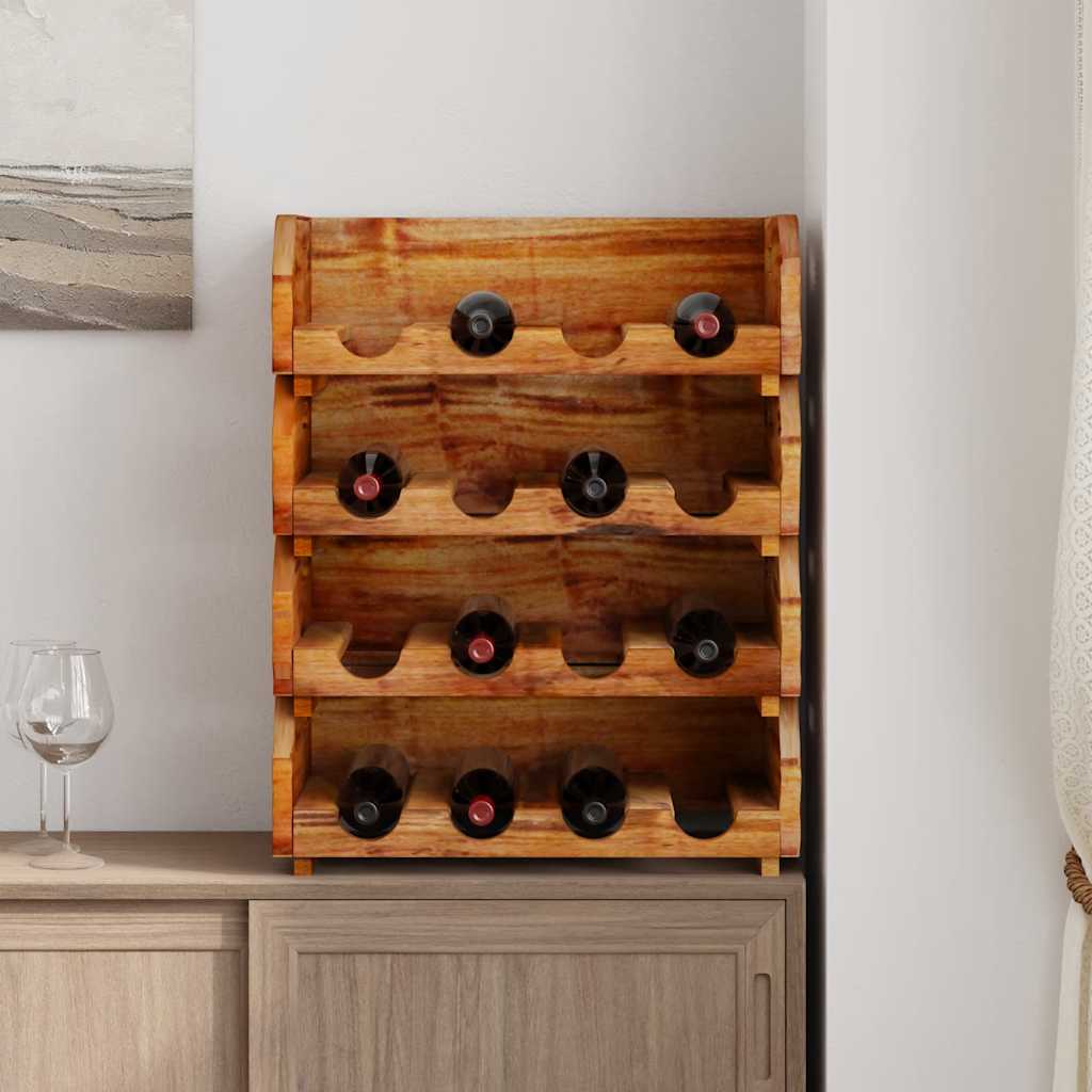 Wine Racks 4 pcs for 16 Bottles Solid Reclaimed Wood