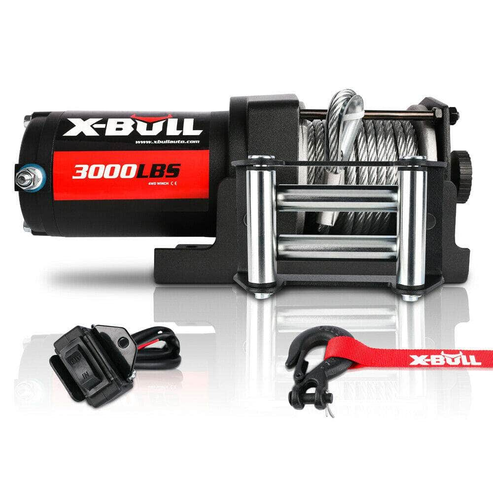 Wireless 12V Steel Cable Electric Winch 3000Lbs/1360Kg Atv Boat