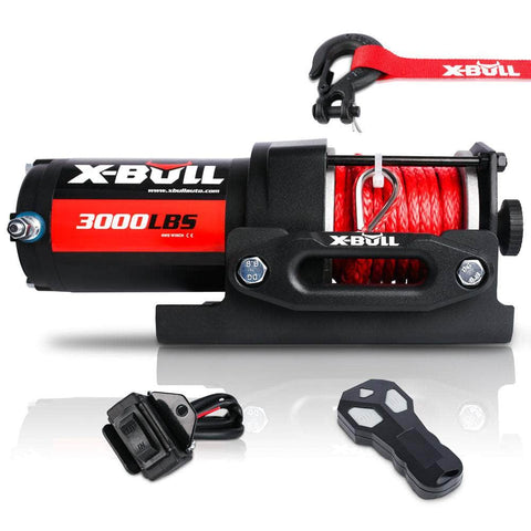 Wireless 12V Synthetic Rope Electric Winch 3000Lbs/1360Kg Boat Atv