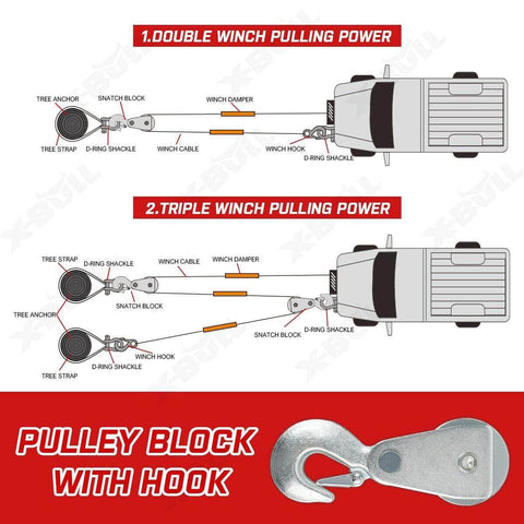 Wireless 12V Synthetic Rope Electric Winch 6000Lbs Boat Atv